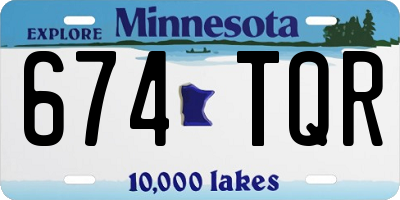 MN license plate 674TQR