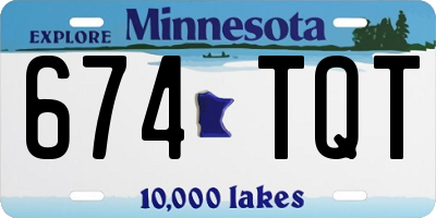 MN license plate 674TQT