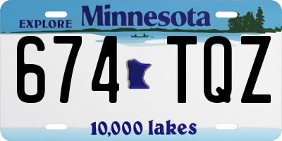 MN license plate 674TQZ