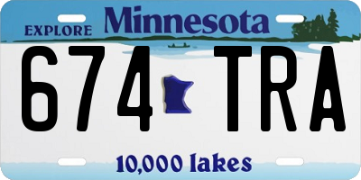 MN license plate 674TRA