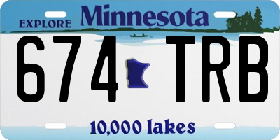 MN license plate 674TRB