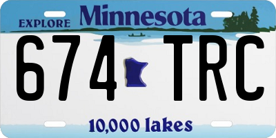 MN license plate 674TRC