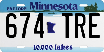 MN license plate 674TRE
