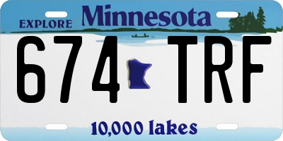 MN license plate 674TRF