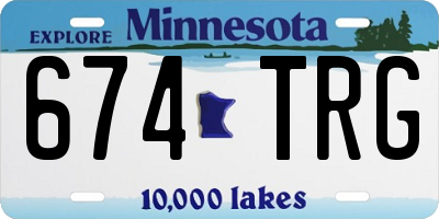 MN license plate 674TRG