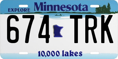 MN license plate 674TRK