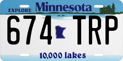 MN license plate 674TRP