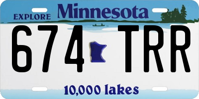 MN license plate 674TRR