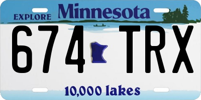 MN license plate 674TRX