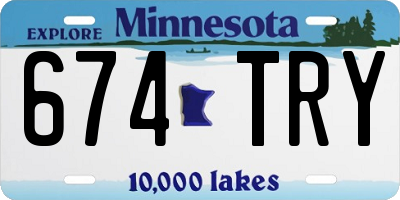MN license plate 674TRY