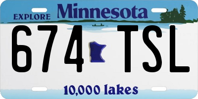 MN license plate 674TSL