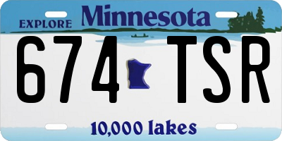 MN license plate 674TSR