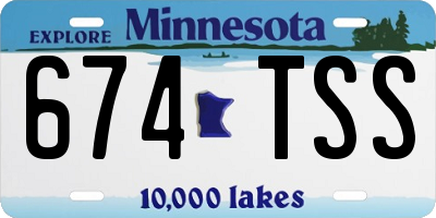 MN license plate 674TSS