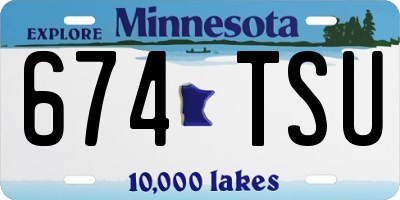 MN license plate 674TSU