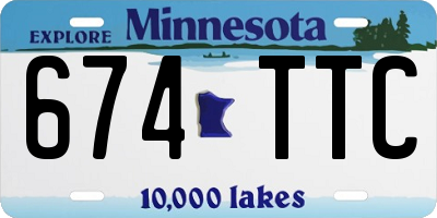 MN license plate 674TTC