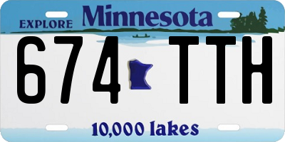 MN license plate 674TTH
