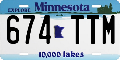 MN license plate 674TTM