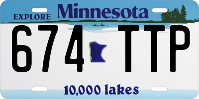 MN license plate 674TTP