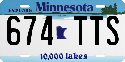 MN license plate 674TTS