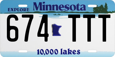 MN license plate 674TTT