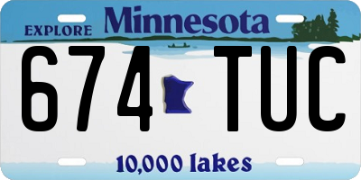 MN license plate 674TUC