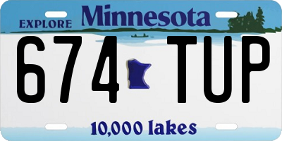 MN license plate 674TUP