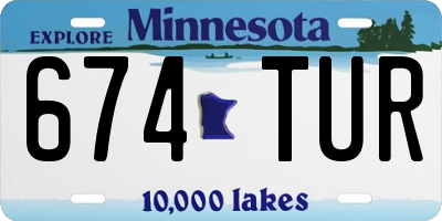 MN license plate 674TUR