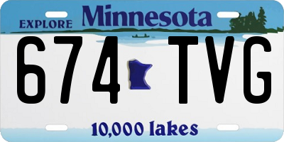 MN license plate 674TVG