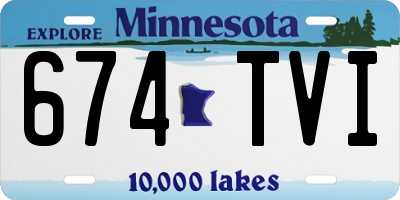 MN license plate 674TVI