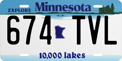 MN license plate 674TVL