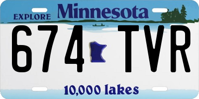 MN license plate 674TVR