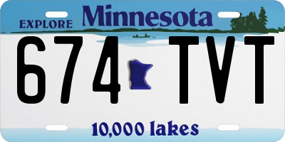MN license plate 674TVT