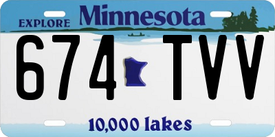 MN license plate 674TVV