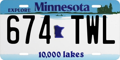 MN license plate 674TWL