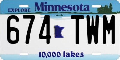 MN license plate 674TWM