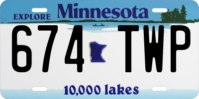 MN license plate 674TWP