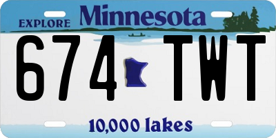 MN license plate 674TWT