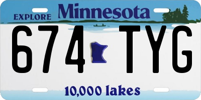 MN license plate 674TYG