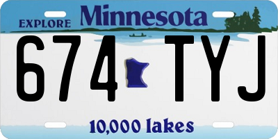 MN license plate 674TYJ