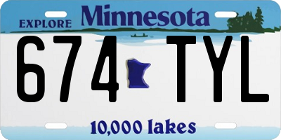 MN license plate 674TYL