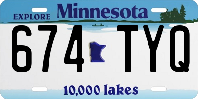 MN license plate 674TYQ