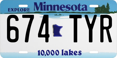 MN license plate 674TYR