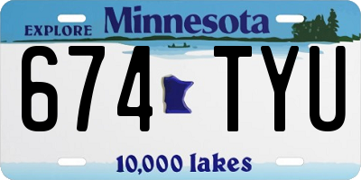MN license plate 674TYU