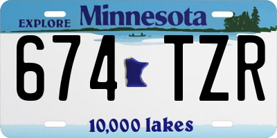 MN license plate 674TZR