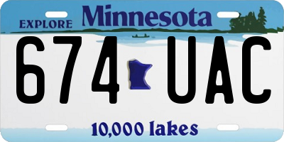MN license plate 674UAC