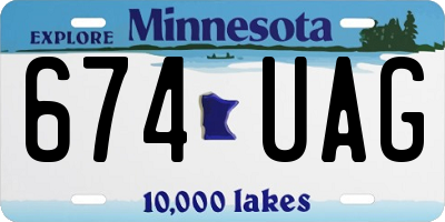 MN license plate 674UAG