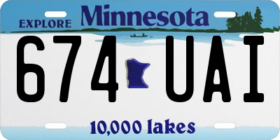 MN license plate 674UAI