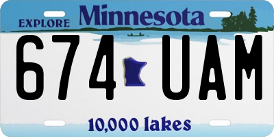 MN license plate 674UAM