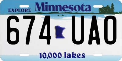 MN license plate 674UAO