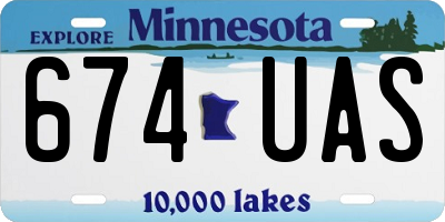 MN license plate 674UAS